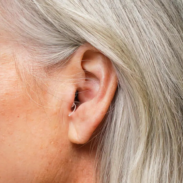 Core One OTC hearing aid nearly invisible and discreet in the canal