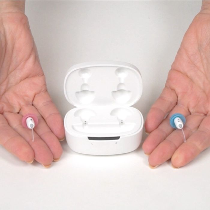 Overview video of Ceretone Core One over the counter hearing aid. Hands on and size comparison.