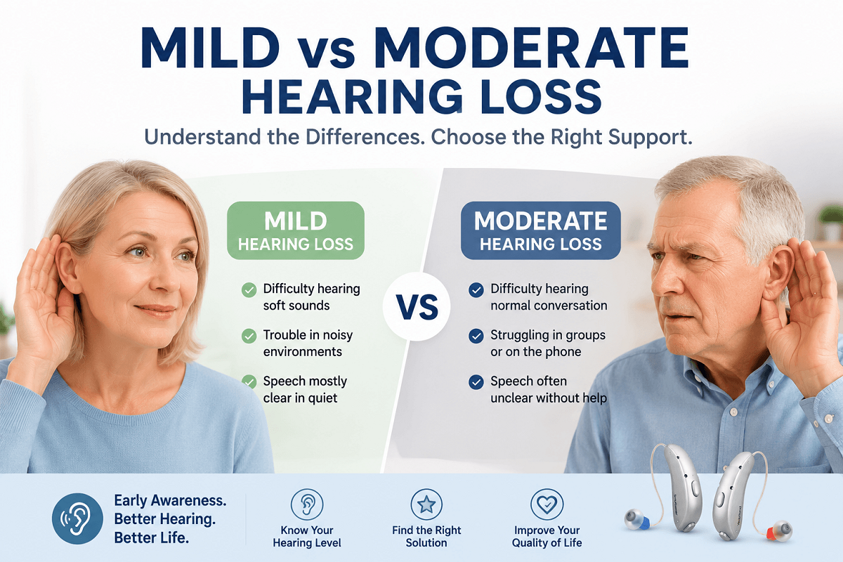 Mild vs Moderate Hearing Loss: What’s the Difference and Why It Matters