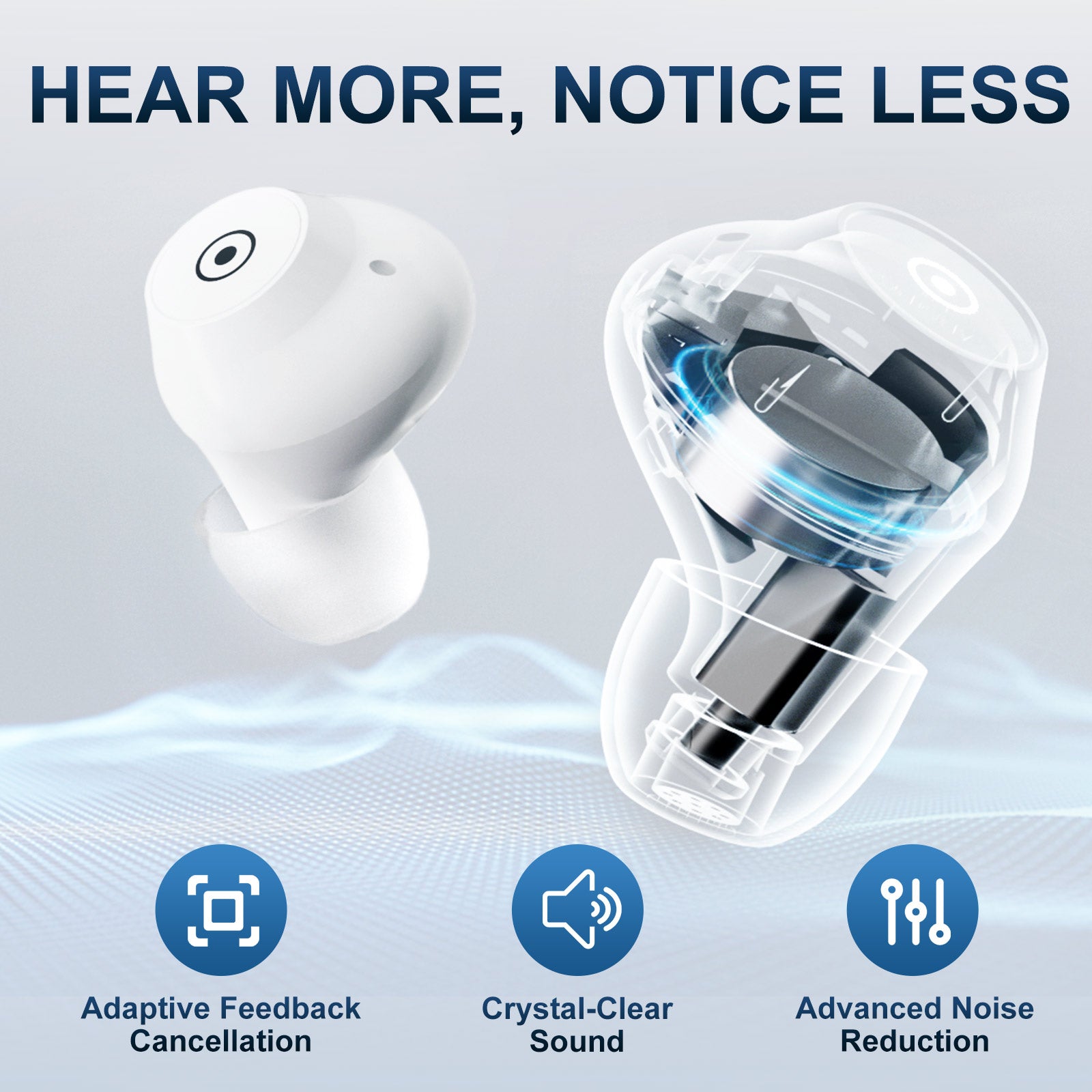 Ceretone Fusion hearing aid - demonstrating superior sound quality for clear and crisp audio