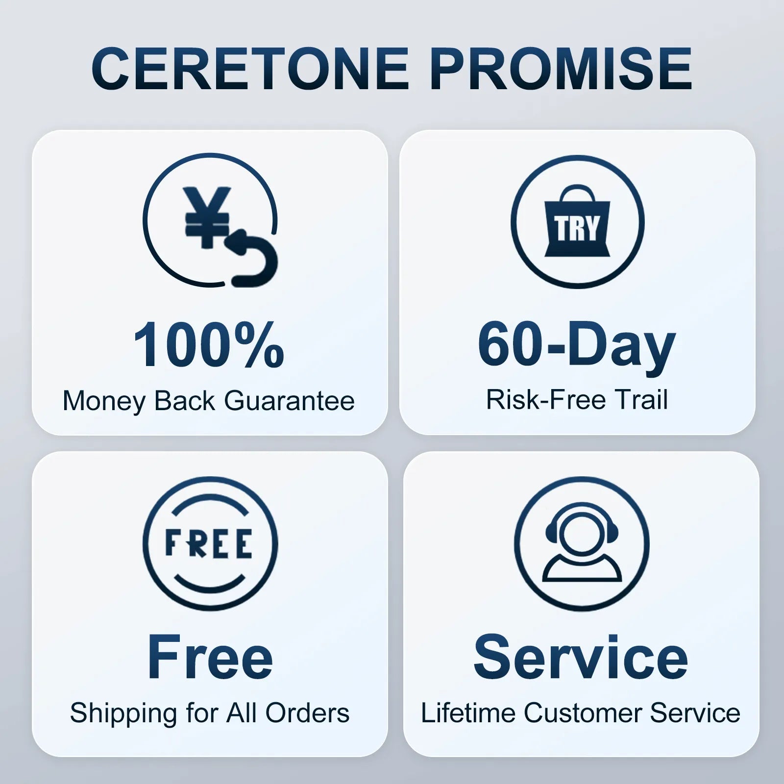 60-day risk-free trail of ceretone hearing aids